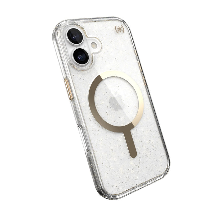 Speck Presidio Lux MagSafe Case - Apple iPhone 17 - Gold Glitter (SPK150960-9221)
