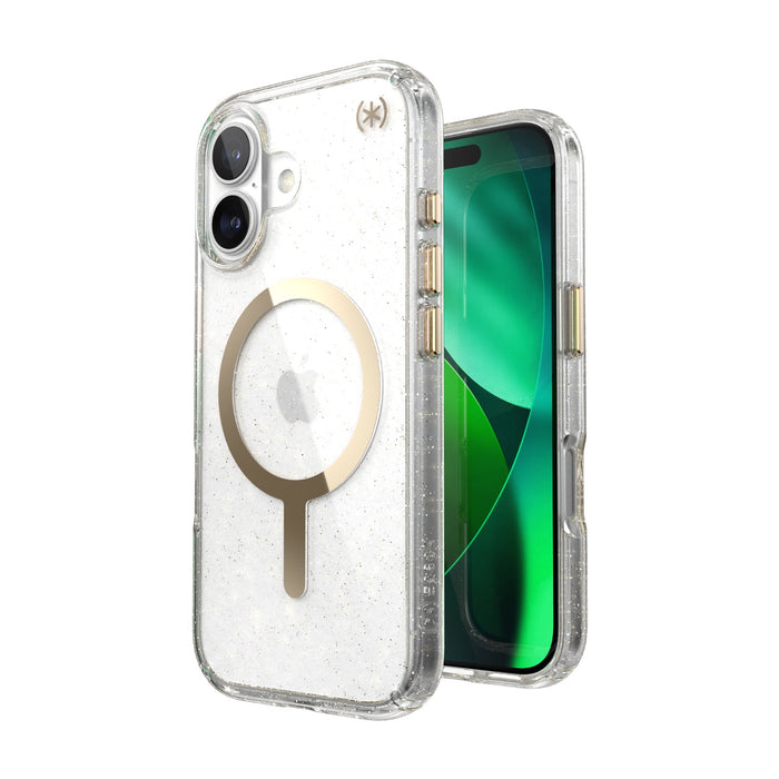 Speck Presidio Lux MagSafe Case - Apple iPhone 17 - Gold Glitter (SPK150960-9221)