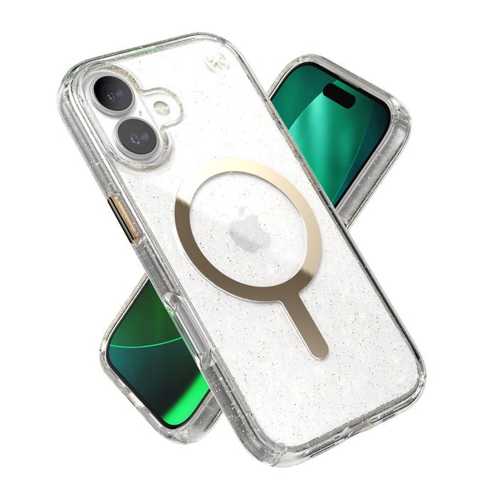 Speck Presidio Lux MagSafe Case - Apple iPhone 17 - Gold Glitter (SPK150960-9221)