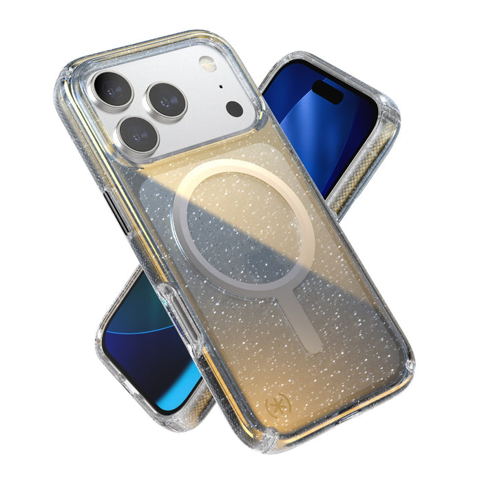 Speck Presidio Lux MagSafe Case - Apple iPhone 17 Pro - Silver Glitter (SPK151022-3274)