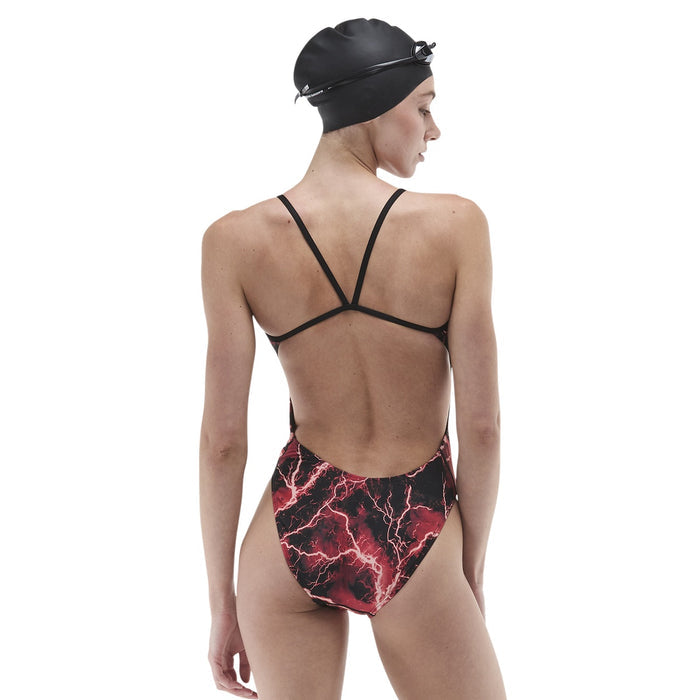 TYR Womens Arterix Cutoutfit Swimsuit - Red