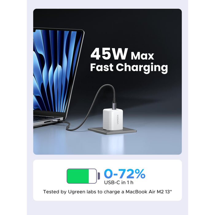 UGREEN 2 Port GaN PD Wall Charger 45W - White (UG-X526-65154)