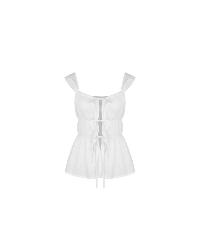UMA TIE TOP WHITE