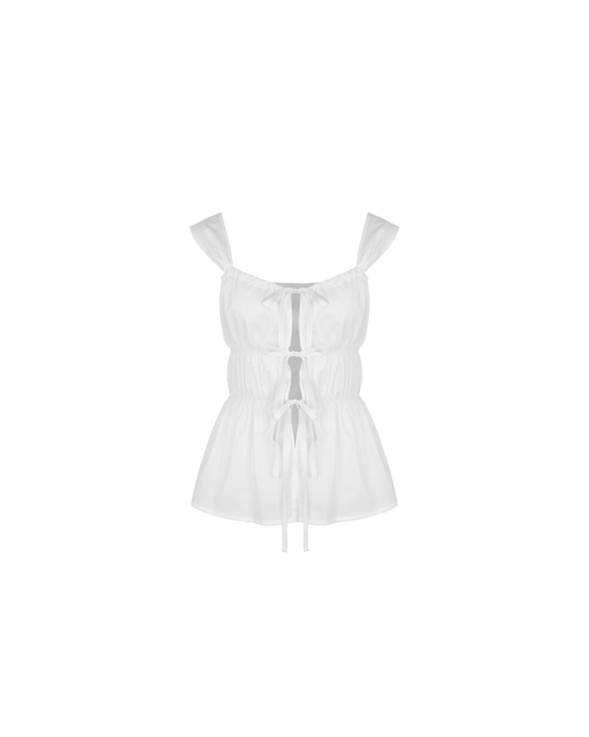 UMA TIE TOP WHITE