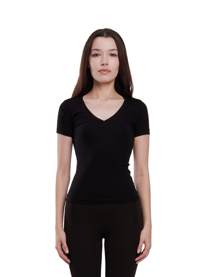 V-NECK SHORT SLEEVE TOP