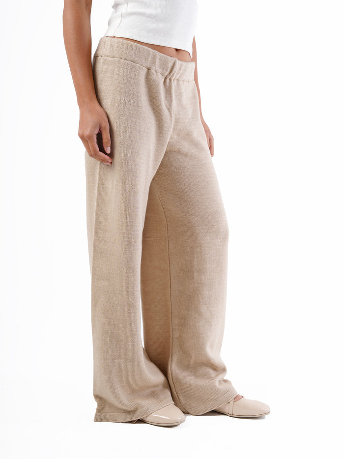 WIDE LEG KNIT PANTS