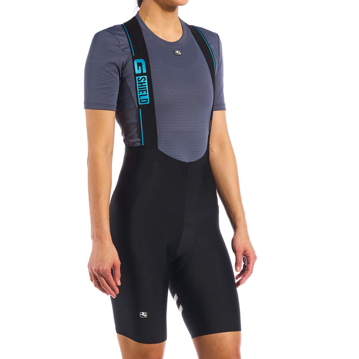 Women's G-Shield Thermal Bib Short by Giordana Cycling, BLACK, Made in Italy