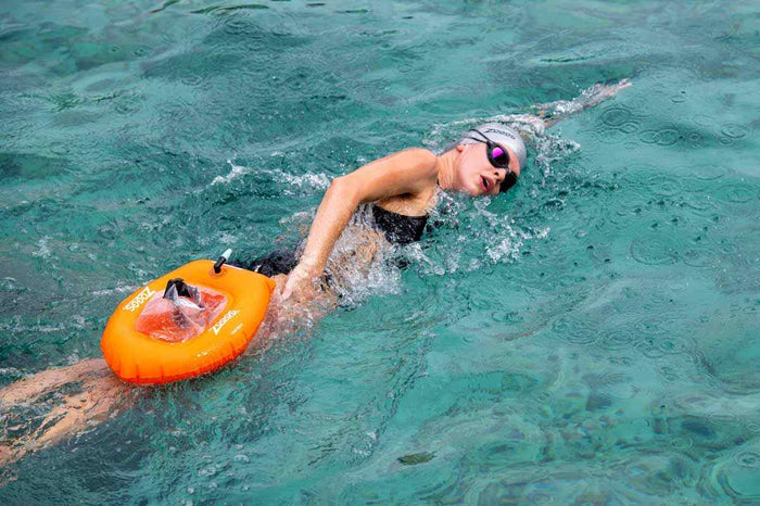 Zoggs Predator Titanium swim goggles with regular fit, grey and black frame, pink mirrored lenses for clear underwater visibility